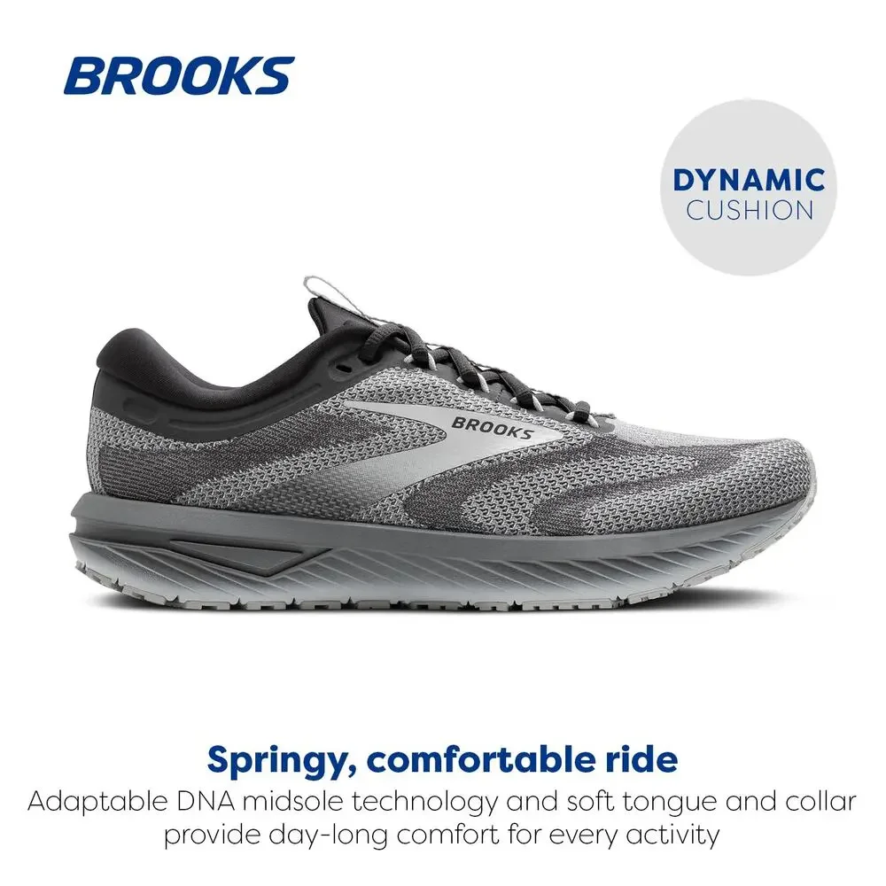 NWT Brooks Men's Revel 7 Neutral Running Shoes Primer Black Pearl Size 10